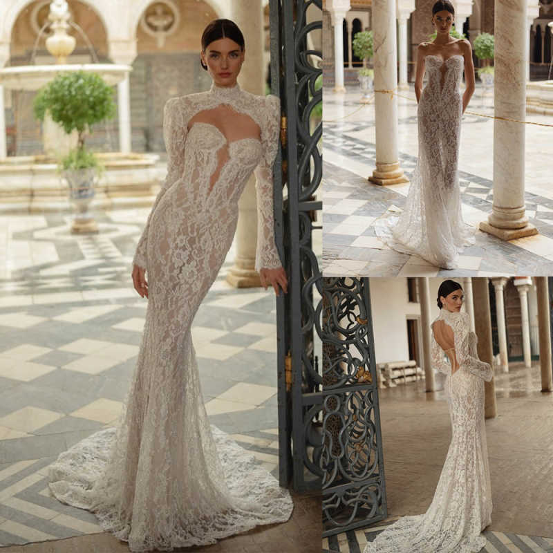 Sparkling Beaded Lace Appliques Wedding Dress Charming Sweetheart Neck Bridal Gown Customized Dreamy Mermaid Dresses For Bride