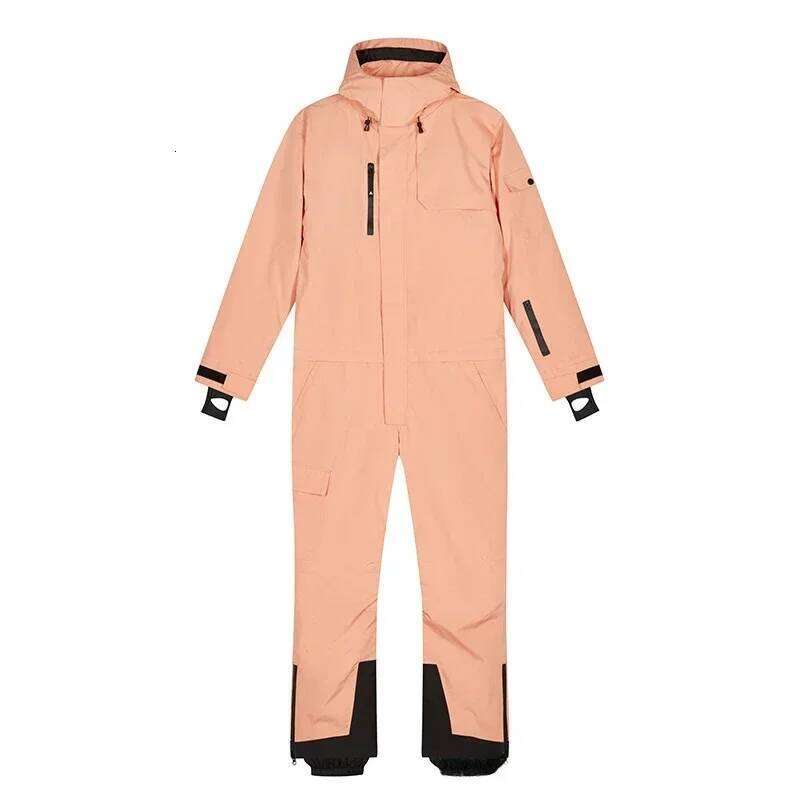 Snow Suit Women 2025 Windproof Man Outdoor Overalls New Snowboard Clothe Set Unisex Sport Warm Cotton One Piece Skiing Jumpsuit SPLELED