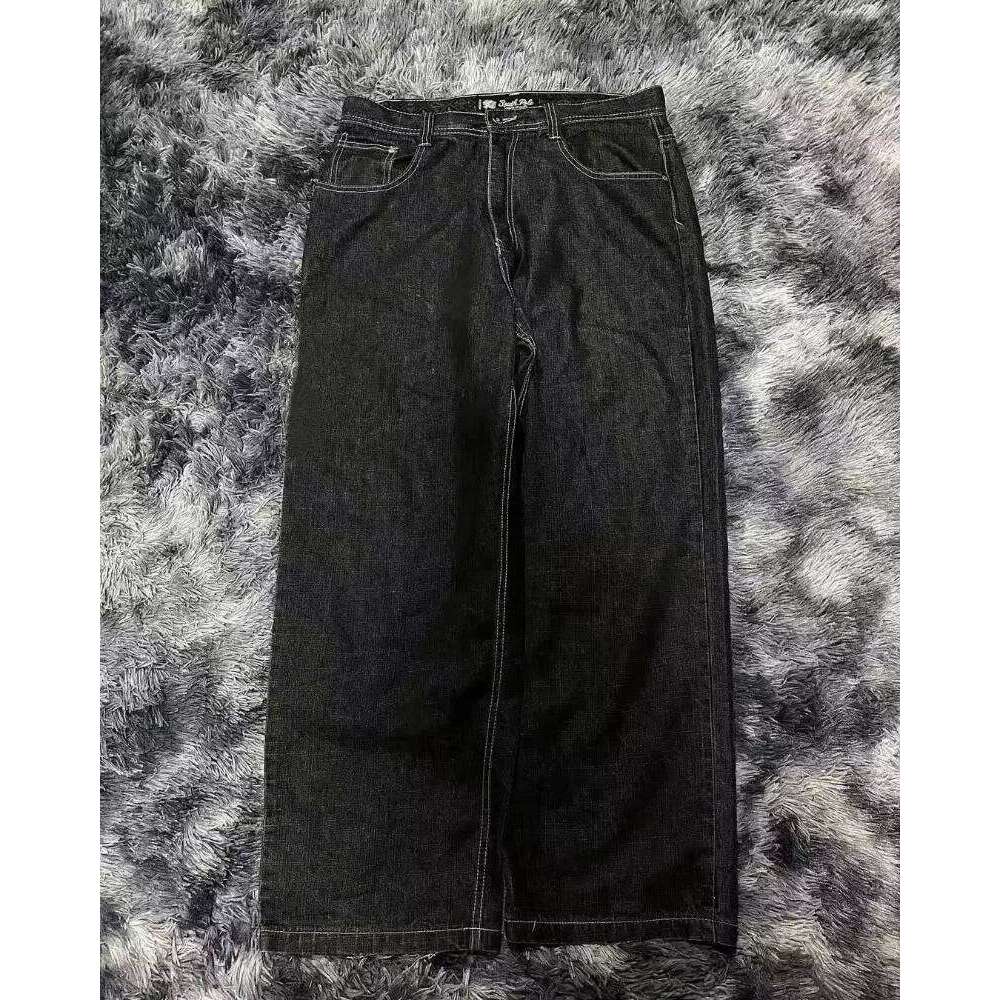 Y2K Fashion New Pattern Embroidery Printing Baggy Jeans Women Streetwear Harajuku Hip Hop Popular Straight Wide-leg Trousers