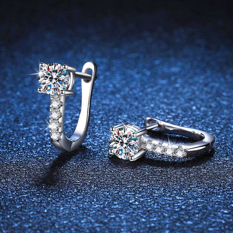 D VVS1 Full Moissanite Pandent Earrings for Women Engagement Wedding Fine Jewelry with GRA s925 Sterling Sliver Earring f39