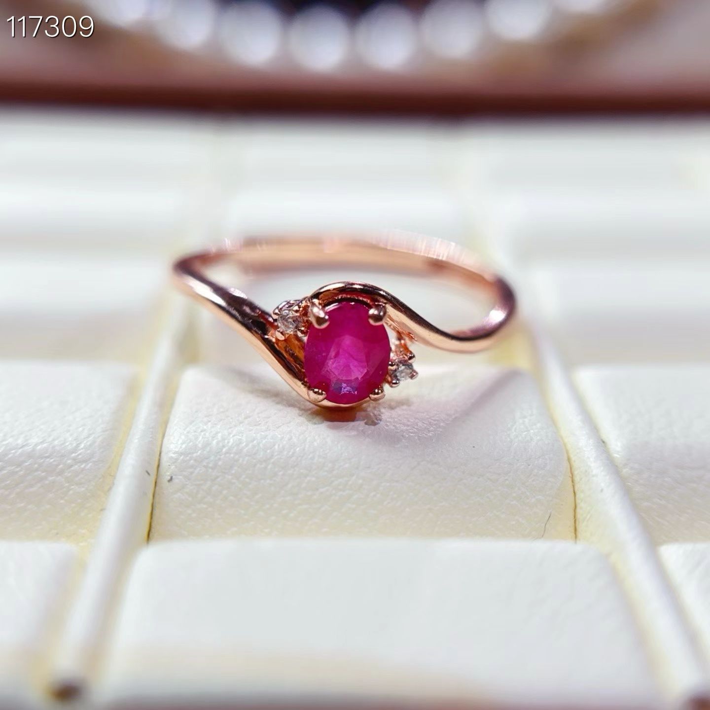 Elegant 925 silver ring for engagement natural ruby ring with certificate 4mm*5mm 0.4ct genuine ruby jewelry