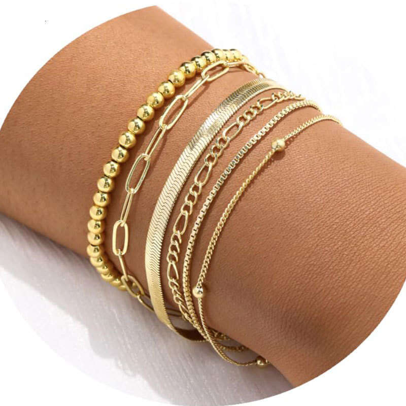 New Bohemian Minimalist for Women Multi-layer Stacking Bracelet Fashion Simple Ins Style Jewelry
