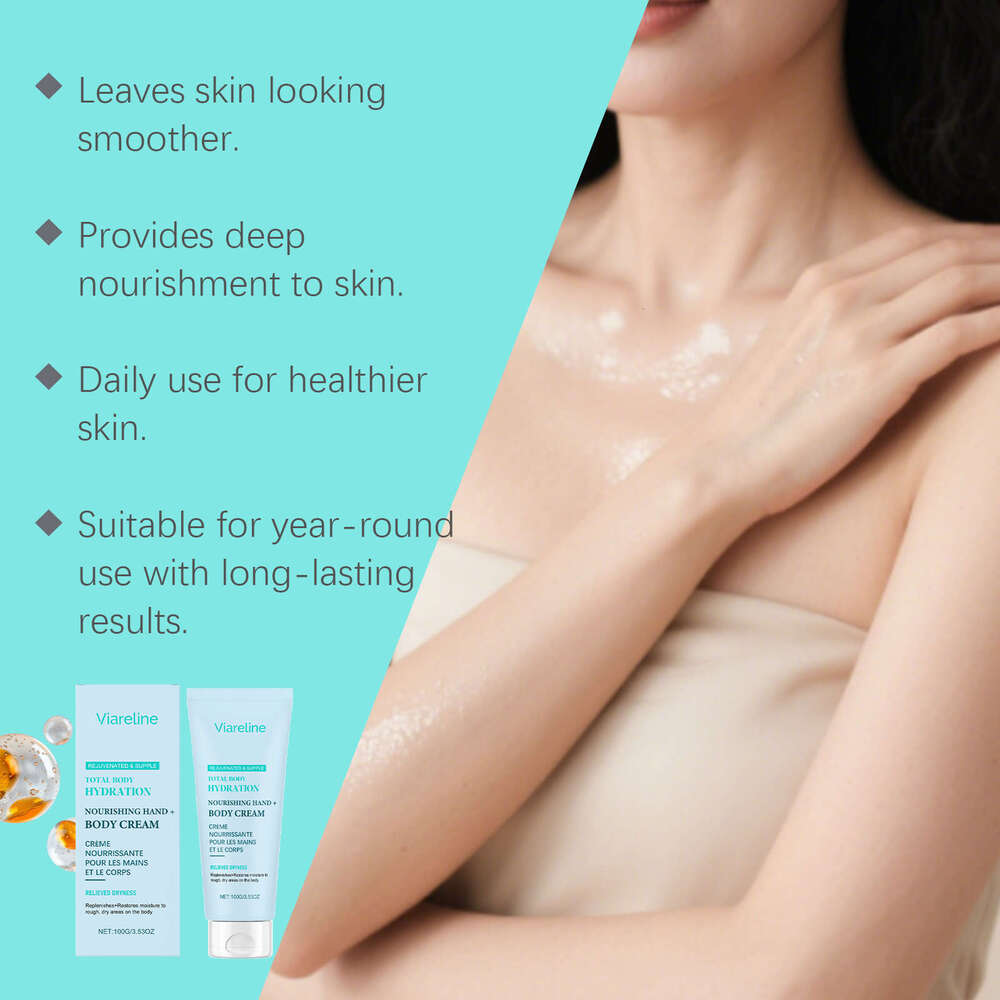 Viareline Moisturizing Lotion Gentle Hydrating Nourishing Skin Evening Body Care Cream