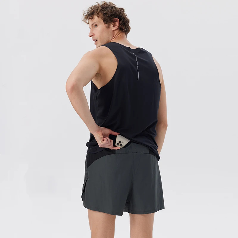 Mens Quick Dry Running Suit Sports Vest Set Gym Clothing Fitness Training Sportswear with Shorts for Jogging Tracksuit 251219