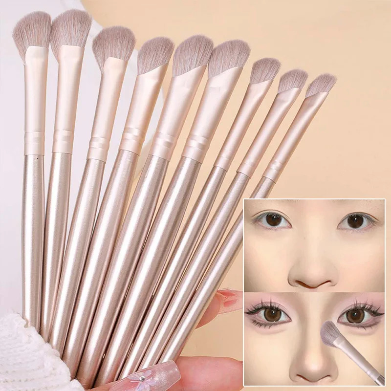 Sickleshaped Nose Shadow Brush Set Natural Smudge Eyeshadow Contouring Makeup Brushes Professional Beauty Cosmetics Tools 251215