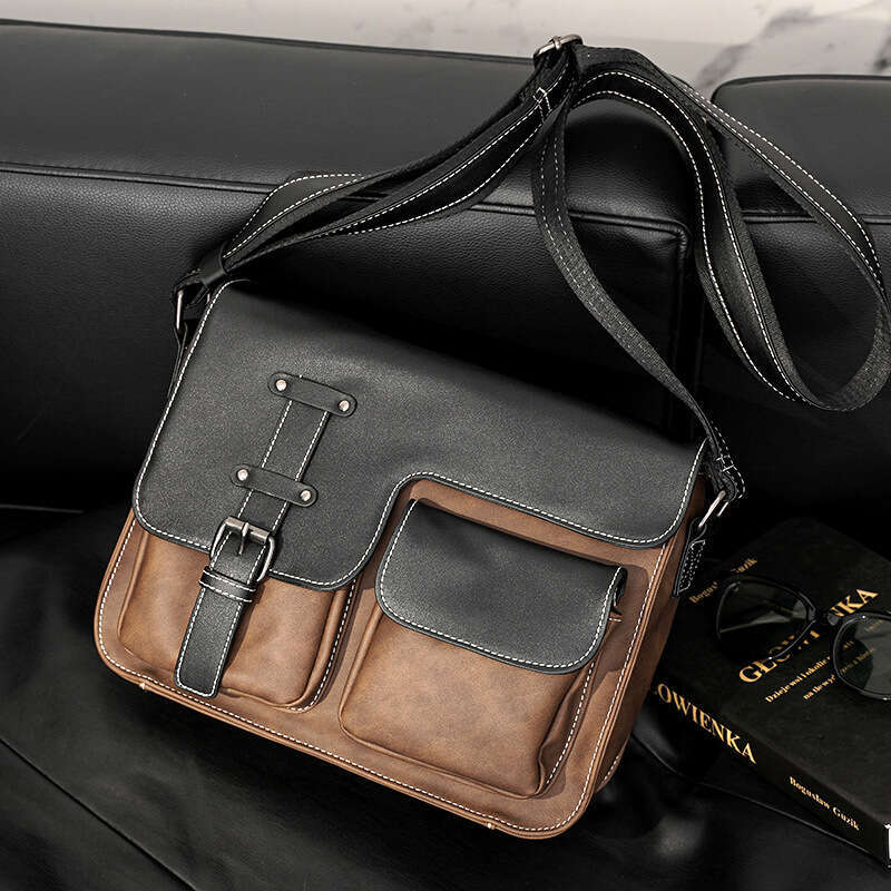 New Retro Messenger Korean Version Casual Shoulder Crossbody Bag Outdoor Trendy Men S Backpack Small Satchel High Quality Luxury Bag