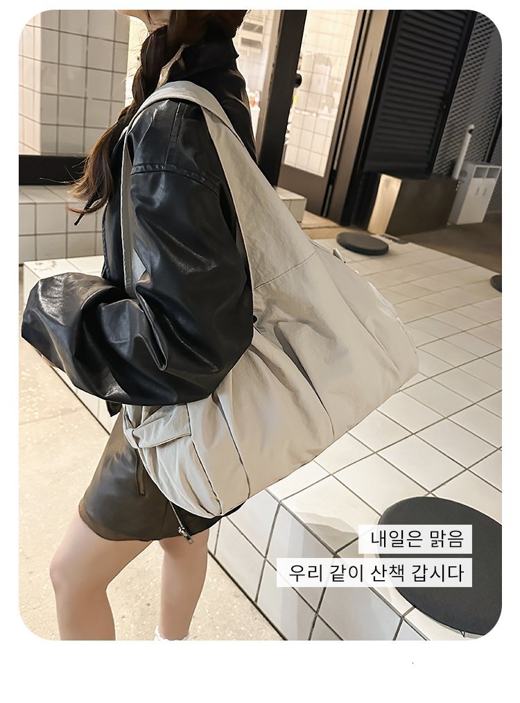 Soft leather casual retro tote bag crossbody bag