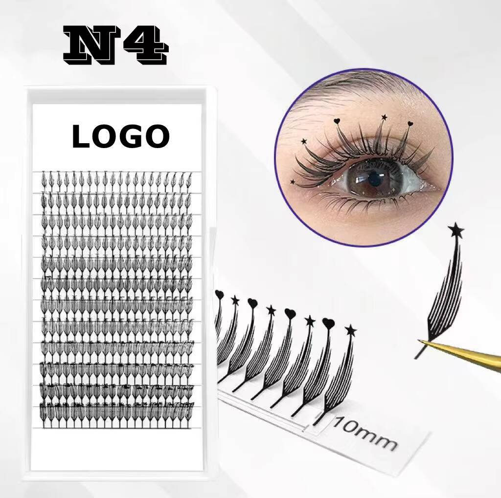 Private Label Manga Tower Premade Silk 3D 007 Premade Spikes Fans Anime Lashes Soft Single Pro-Made Fans Eyelash Extensions