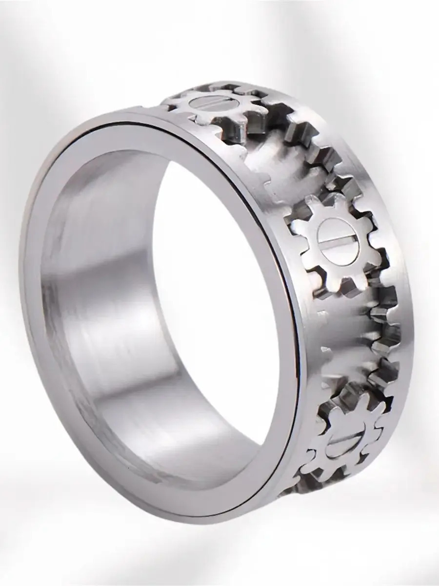 Hip Hop Ring Rotatable Ring Male And Female Couple Rotating Wheel Starry Sky Trendy Ins Y2k Couple Rings Punk Boys Ring 251224