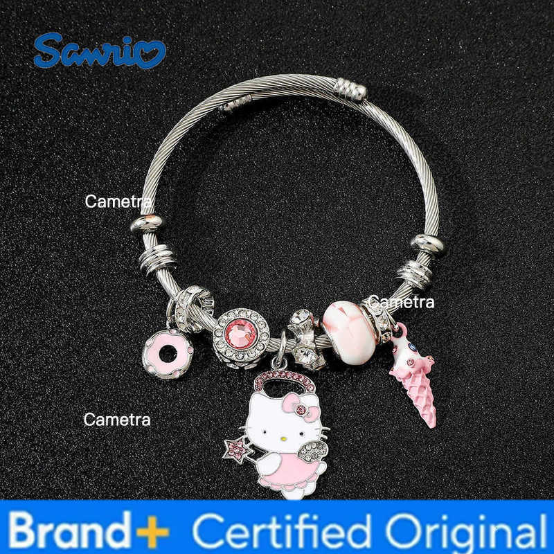 Sanrio Anime Character Bracelet Hello Kitty Bracelet CinnamorollClassic Bangle for Friends Birthday Jewelry Gifts Fashion H251229