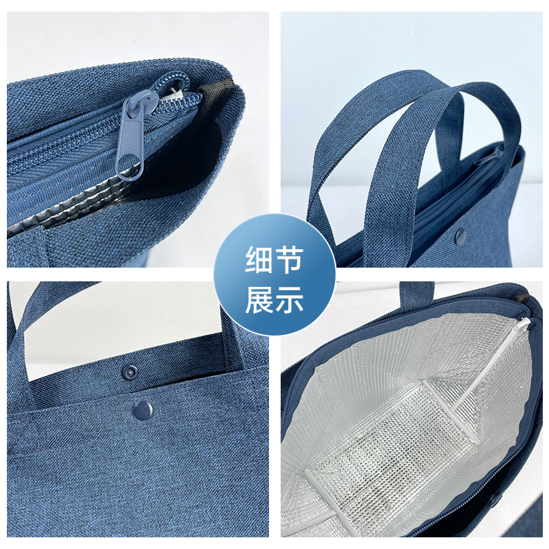 L.JIE Double-Layer Thermal Lunch Bag for Keeping Meals Hot & Cold Throughout Your Day