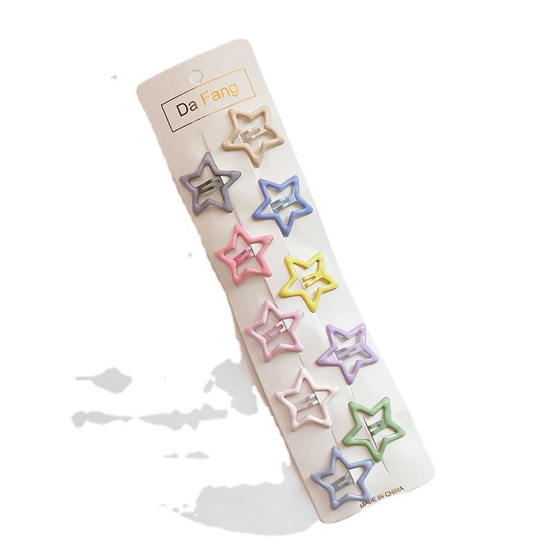 10Pcs/set Girls Colorful Hairpins Toddler Sweet Hair Clips Kids Children Barrettes Slid Clip Fashion Hair Accessories C2018