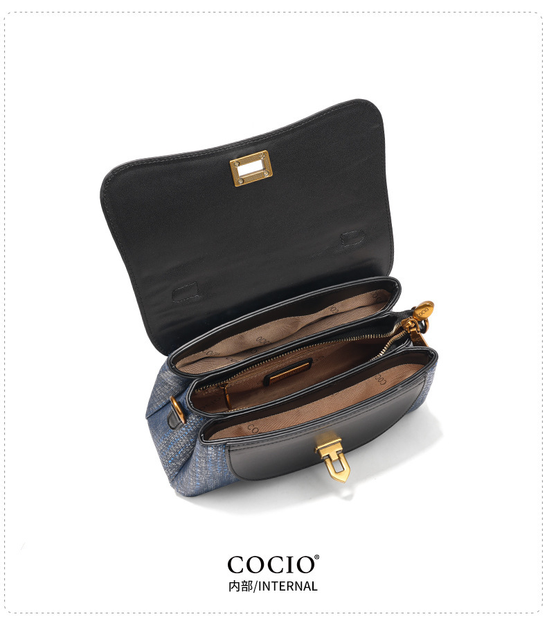 New Design COCIO Cross-border New Light Luxury Fashion Versatile Snake Pattern Women's Fashion versatile single-shoulder hand-held crossbody bag 