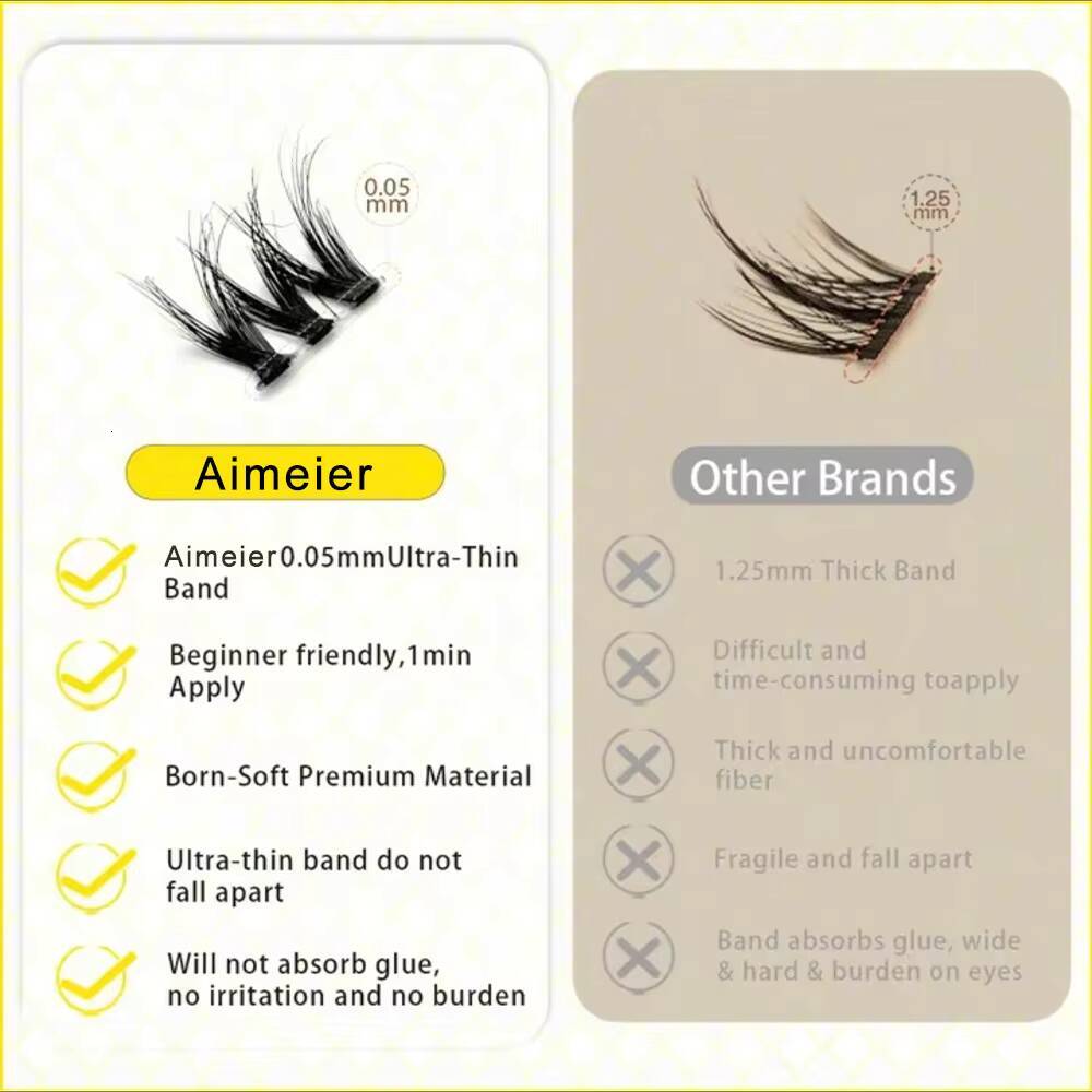 Custom Cluster Lashes Kit Individual Pre Cut Diy Cashmere Cluster Lashes Extensions at Home Lash Clusters