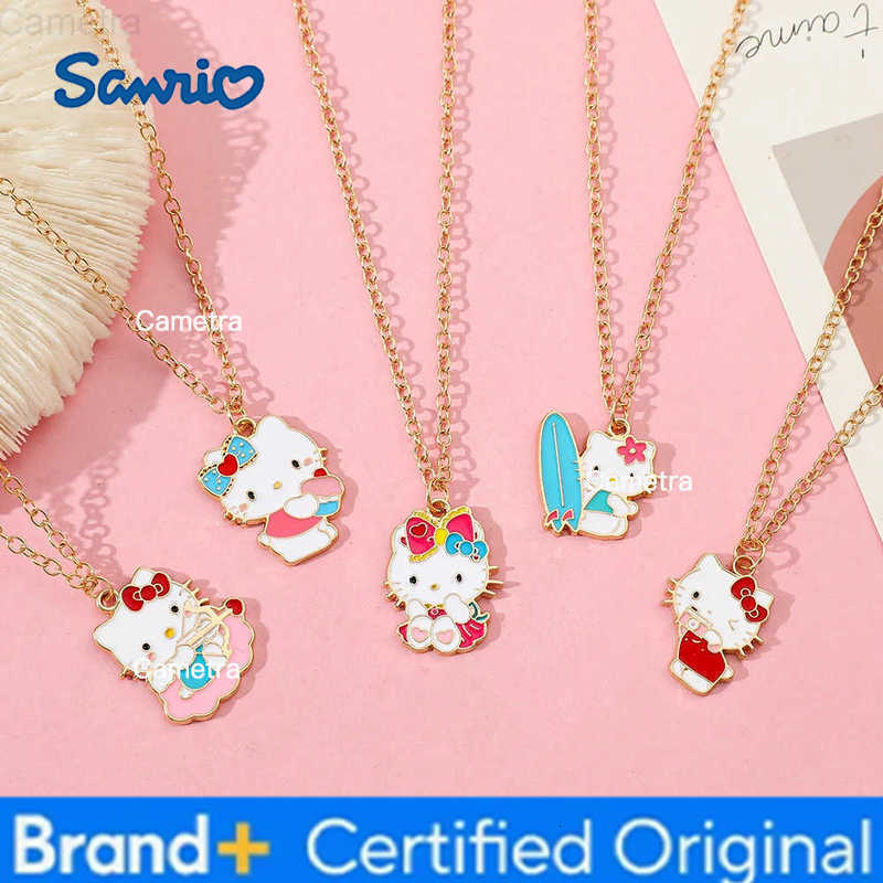Sanrio Set Series Anime Figure Necklace Fashion Exquisite Cute Hello Kitty Kuromi Neckchain For Friends Birthday Jewelry Gifts H251229