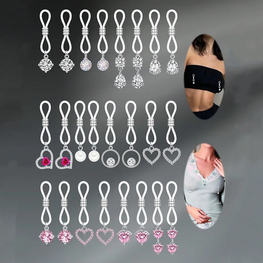 Non Piercing Nipple Rings Body Jewelry Nipple Piercing Nipplerings Heart CZ Dangle Nipple Rings Jewelry 251224