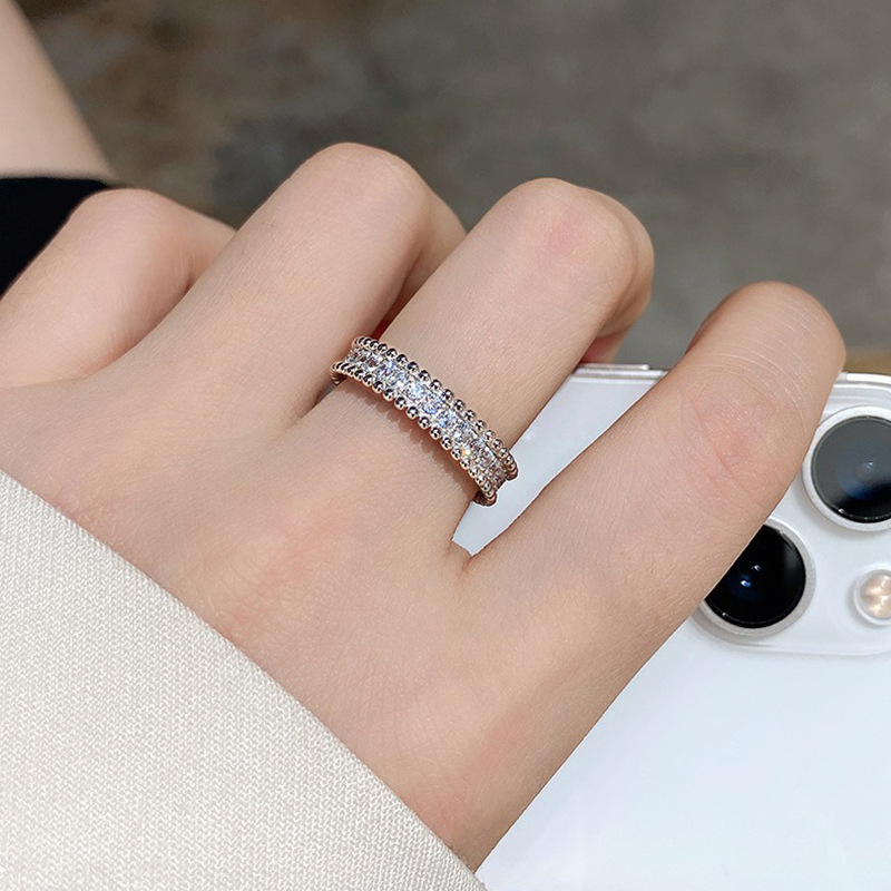 Fashionable New Moissanite Inlaid Design Ring With Starry Sky Temperament For Women Kaleidoscope Ring Is Very Suitable For Holiday Gifts