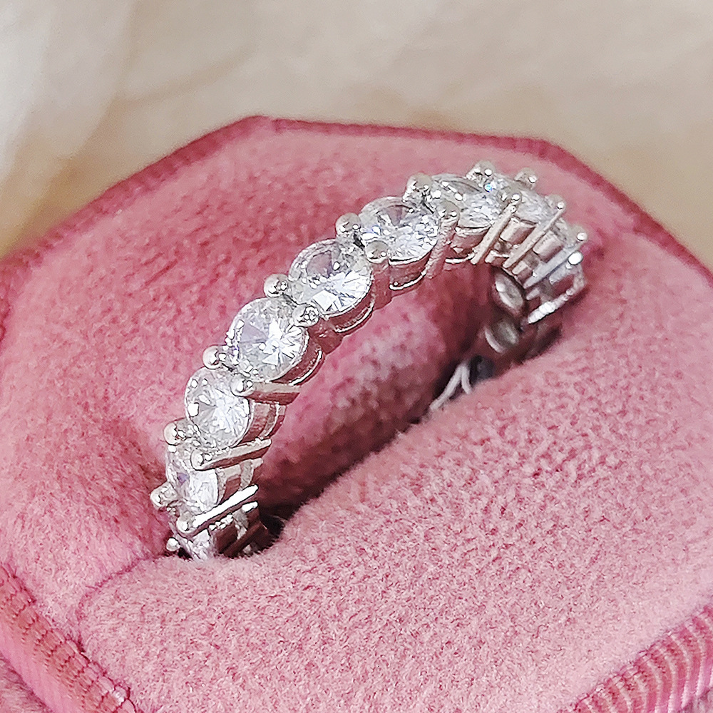 Luxury Brand Designer Jewelry European And American New Product Wholesale Colorful Zircon Ring Niche High-End Trendy Exquisite Hot Sale R5696