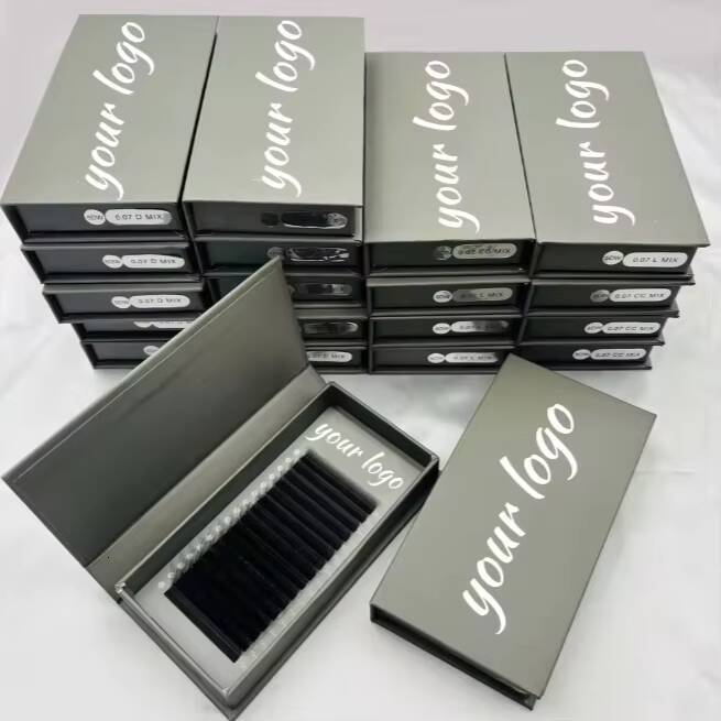 Lash Premium Silk Eyelash Extensions 7mm 17mm Soft Velvet Korean Volume Cashmere Lash Extensions Matte Black Eyelash Trays