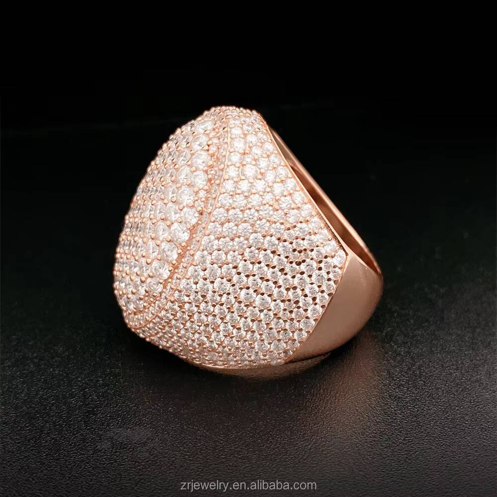 Iced Out Engagement Mens Lab Diamond Ring VVS Baguette Moissanite Diamond Men Hip Hop Ring