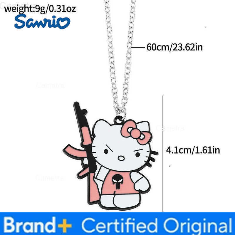 Sanrio Hello Kitty Necklaces Cute Funny Kitty Cat NeckChain For Women Girls Fashion Jewelry Ornaments Gifts H251229