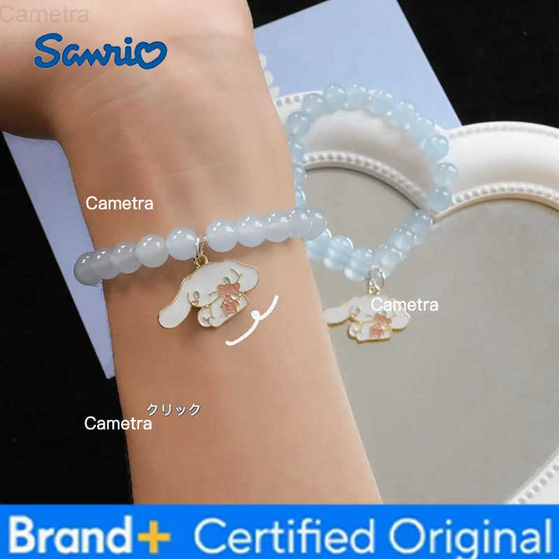 Sanrio Anime Sweet Hello Kitty Bracelet Handmade Cute Cartoon Figure KT Cat Pendant Accessories Pendant Bead String Hand Rope H251229