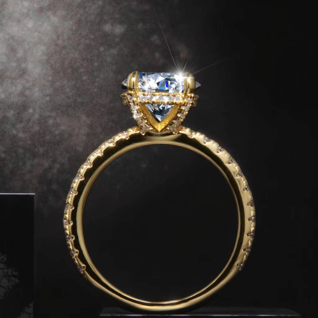 Telula 3CT Mossanite Jewelry VVS Moissanite Solitaire S925 Sterling Silver Moissanite Diamond Engagement Wedding Gold Ring