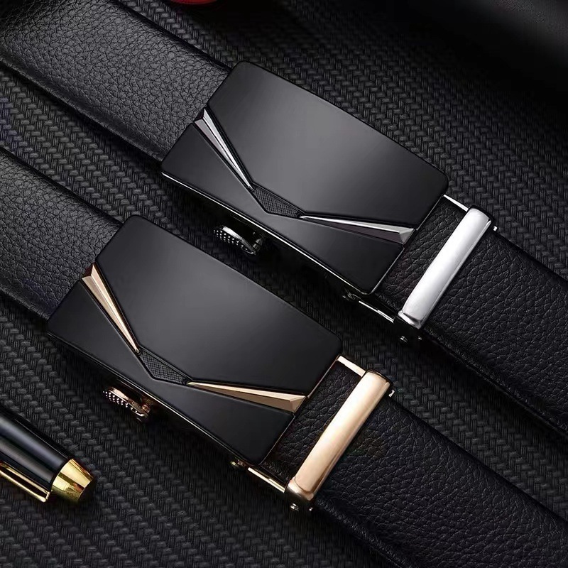 Mens Belt HighEnd Alloy Automatic Buckle Belt Premium Demon Eye Business Leather Belt 251110