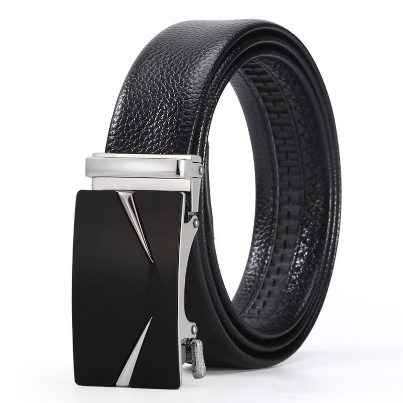 Mens Belt HighEnd Alloy Automatic Buckle Belt Premium Demon Eye Business Leather Belt 251110