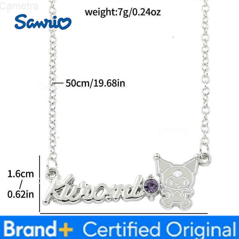 Sanrio Anime Cartoon Kuromi Pendant Necklace Sweet Girl Clavicle Chain Fashion Cute Necklace Gift H251229