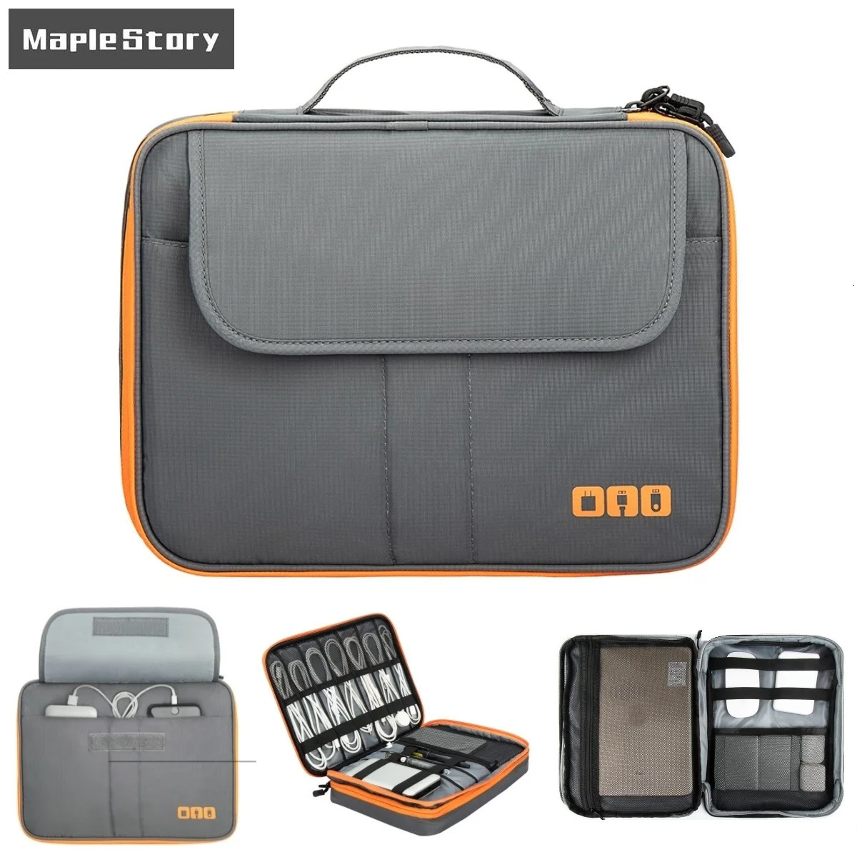 Portable Digital Storage Pouch Charger Data Cable USB Bag Organizer Waterproof Electronic Accessory Storage Bag Travel Cable Bag 251224