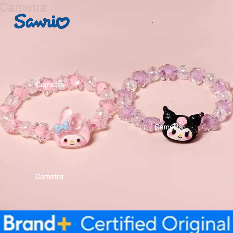 Sanrio Cute Crystal Couple Bracelet Cartoon Melody Kuromi Handmade Gift for Best Friends Birthday H251229