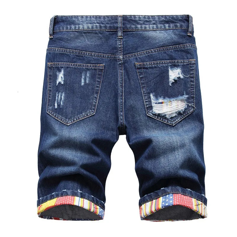 2025 mens denim shorts summer mens casual shorts High quality mens cotton straight leg jeans Ripped jeans shorts 42 251223
