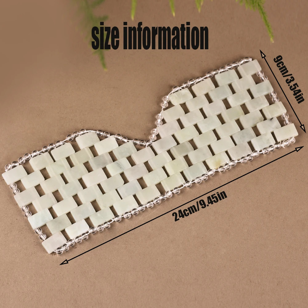 Facial Care Jade Eye Mask Beauty Cooling Cold SPA Massager Face Skincare Massage Tool Anti Aging Stone Beads Sleeping Therapy 251222