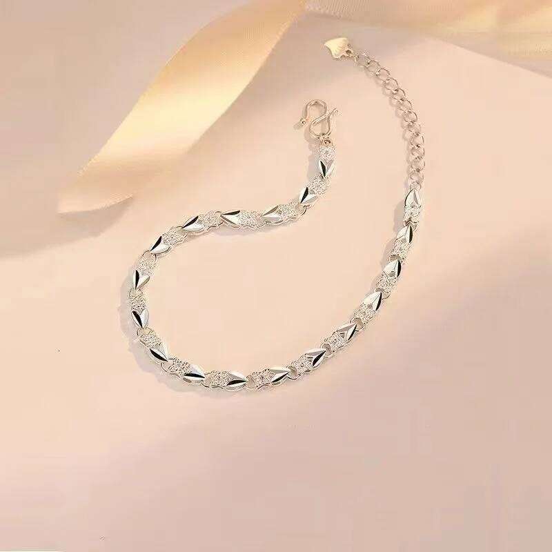 925 Sterling Silver Multiple Styles Bracelet Chain For Women Fashion Wedding Party Beautiful Jewelry Gift 25H1229