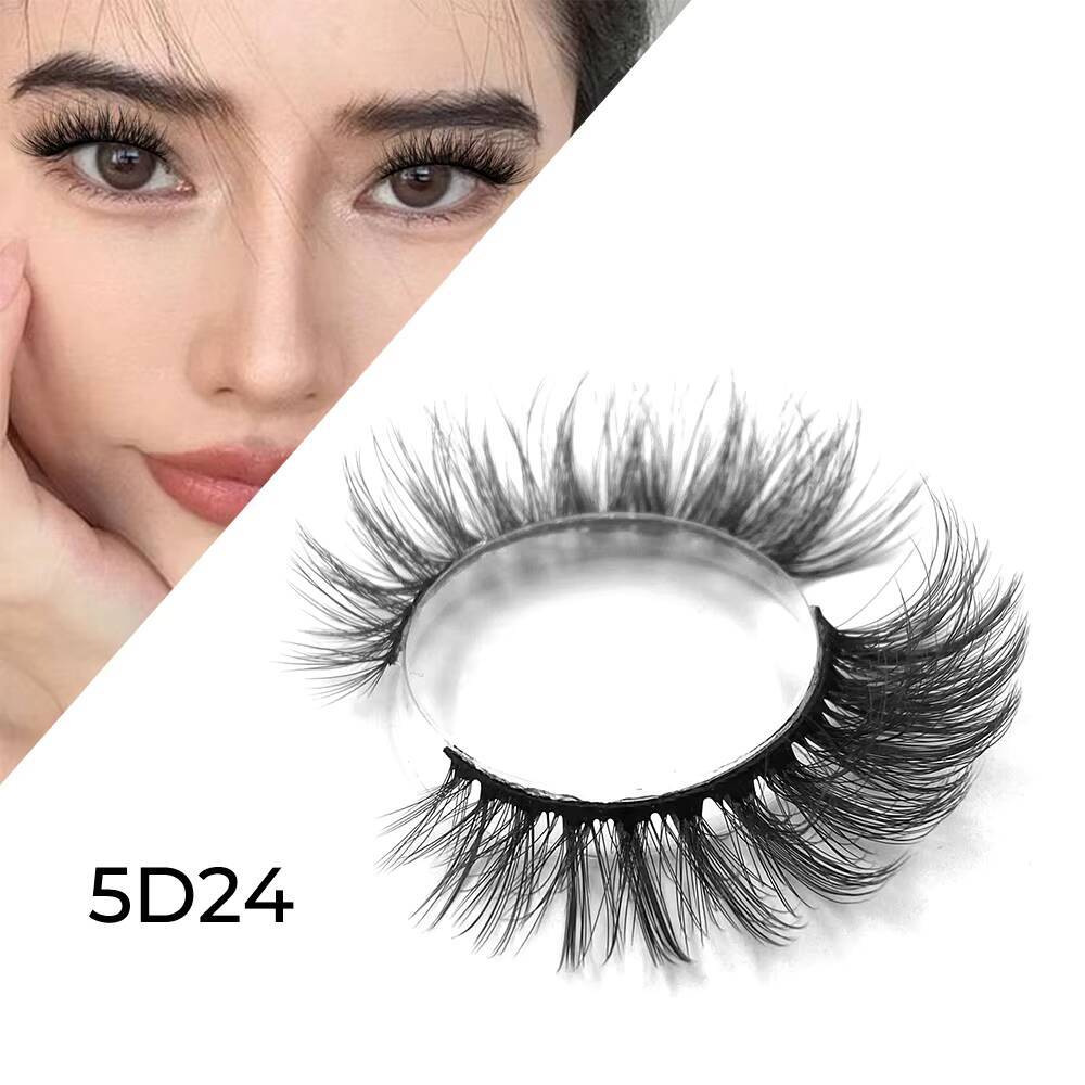 Wholesale Cat Eye Lashes Faux Mink Eyelashes Natural 15MM D Curl Strip Lashes 100 Faux Mink Lashes