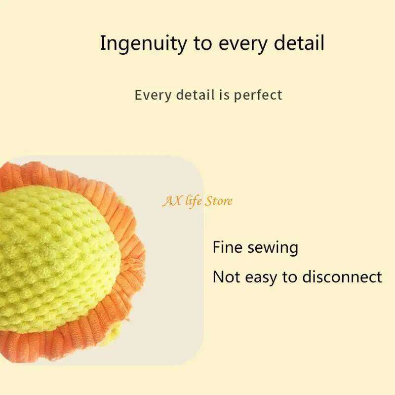 J2HA Interactive Stuffed Dog Chew Small & Large Plush Squeak for Dogs Teeth Cleaning Lion/Monkey