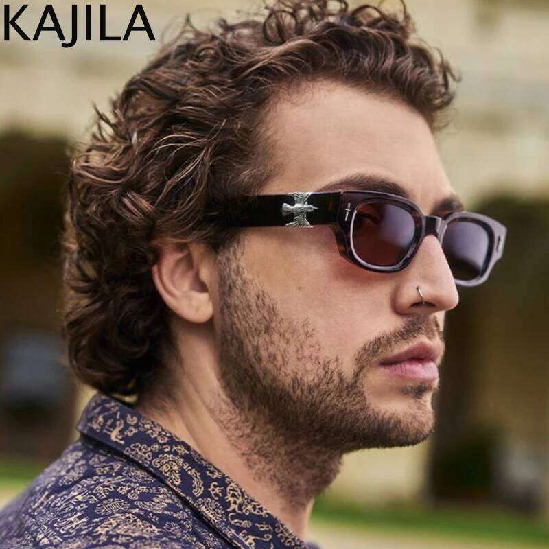 Small Rectangle Eagle Punk Sunglasses Men 2025 Luxury Brand Fashion Square Sun Glasses For Women Steampunk Shades Eyewear Uv400
