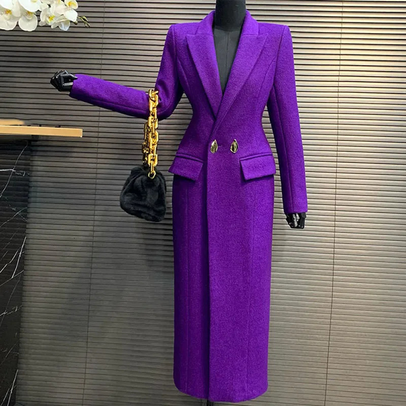 Fashionable Womens Woolen Coat 2025 Winter Slim Shaping HighQuality Thickened Warm Autumn H679 251216