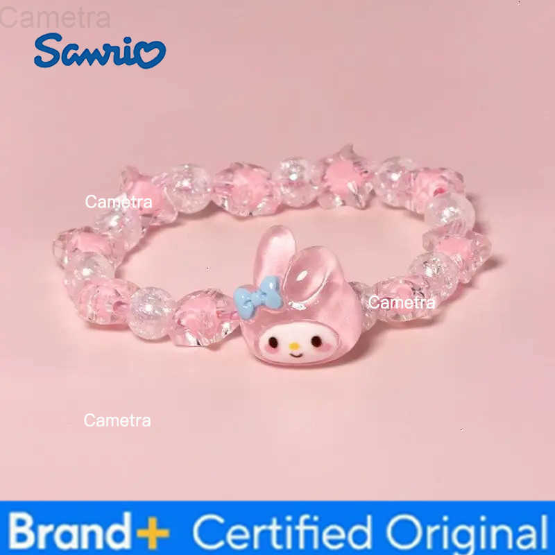 Sanrio Cute Crystal Couple Bracelet Hello Kitty Melody Cartoon Kuromi Cinnamorol Bangles Bestie Birthday Gift Jewelry Accessory H251229