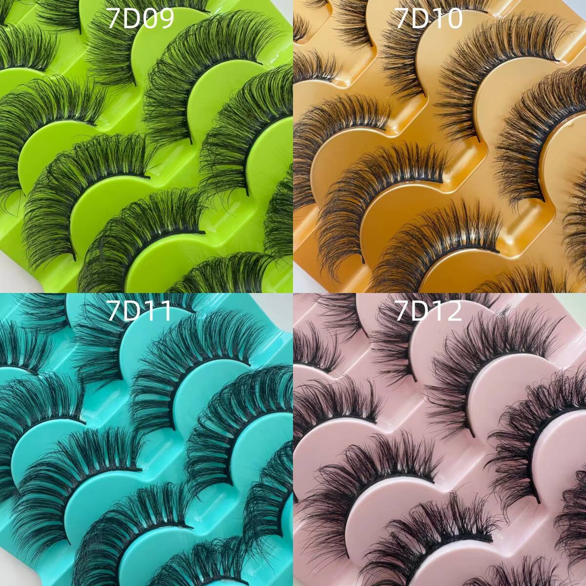 Wholesale 3D Russia Eyelashes Handmade Natural Faux Mink Lashes Strips Private Label Wispy Full Strip Lashes