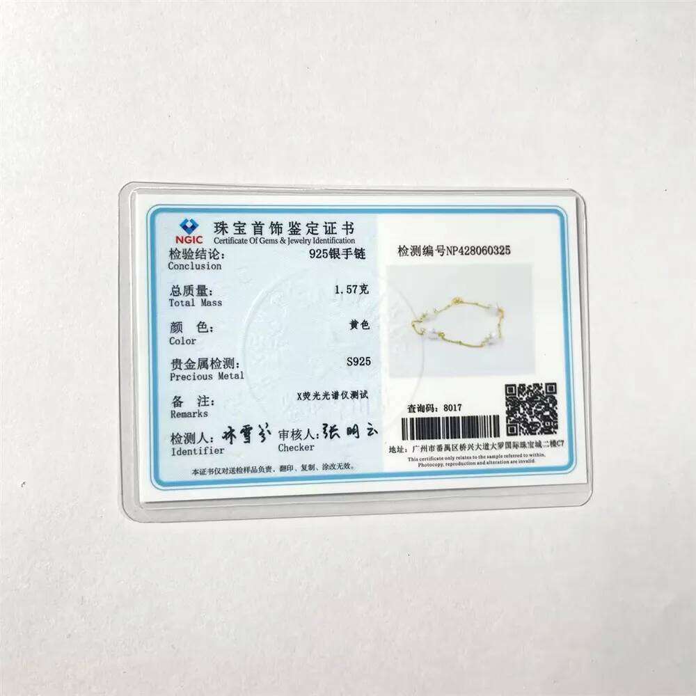 AIDE Genuine 925 Sterling Silver Fashion Snow-White 4 Pearl Bride Bracelet Girlfriend Jewelry For Women 25H1229