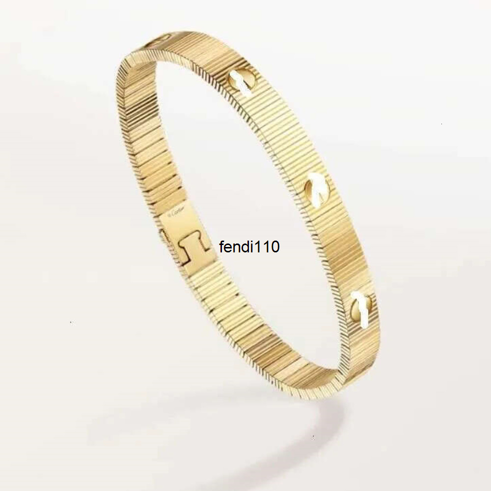 Bangle Bangle 202510 New Arrival Luxury Flexible Wrist Band Bangle Love Have No Limits Screw Love Stripes Bracelet for Women Men Jewelry Gifts