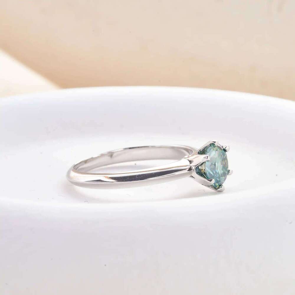 Green Moissanite Ring Delivery GRA Certificate Black Card S925 Silver 2-5 Ct Luxury Rings Women Birthday Gift Jewelry f39