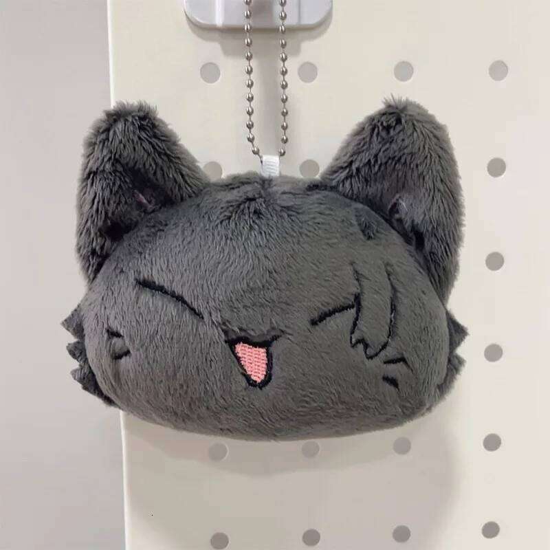 ZAKOL New Anime Cartoon Soft Plush Cat Doll Keychain Korean Fashion Backpack Pendent Ornament Accessories Gift for Women Girls