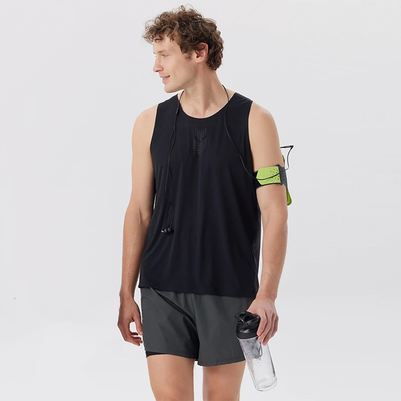 Mens Quick Dry Running Suit Sports Vest Set Gym Clothing Fitness Training Sportswear with Shorts for Jogging Tracksuit 251219