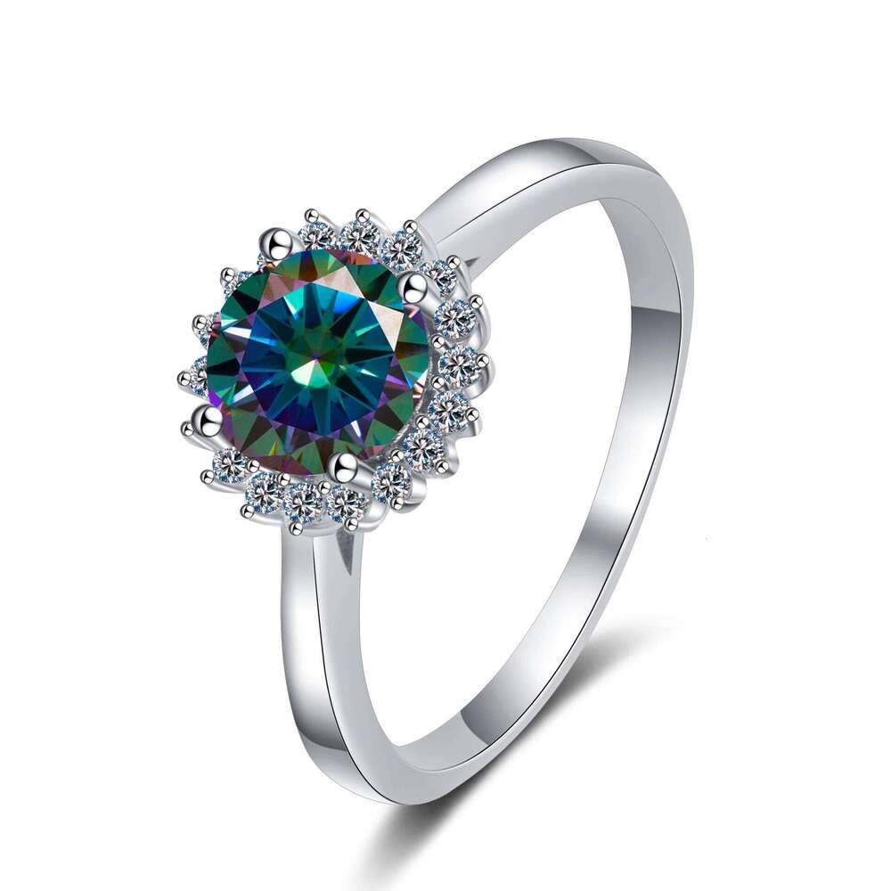 1 Ct moissanite ring for Women Wedding100% S925 Sterling Silver Style Fashion Diamond Ring 699