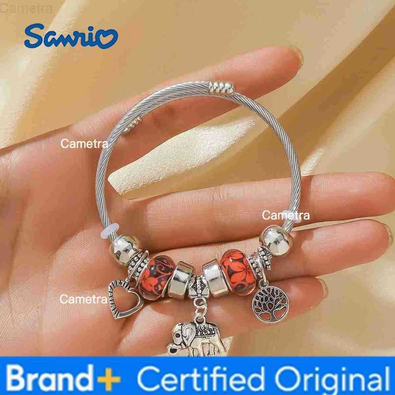 Sanrio 1 Womens Pan Family Style Elephant Peach Heart Life Tree Pendant Alloy Bracelet Outdoor Travel Banquet Party Festival Gift H251229