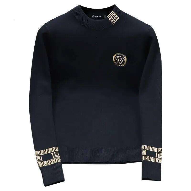 Pullover plush sweater autumn and winter new Korean version slim-fit youth casual men's clothing bottomed warm shirt