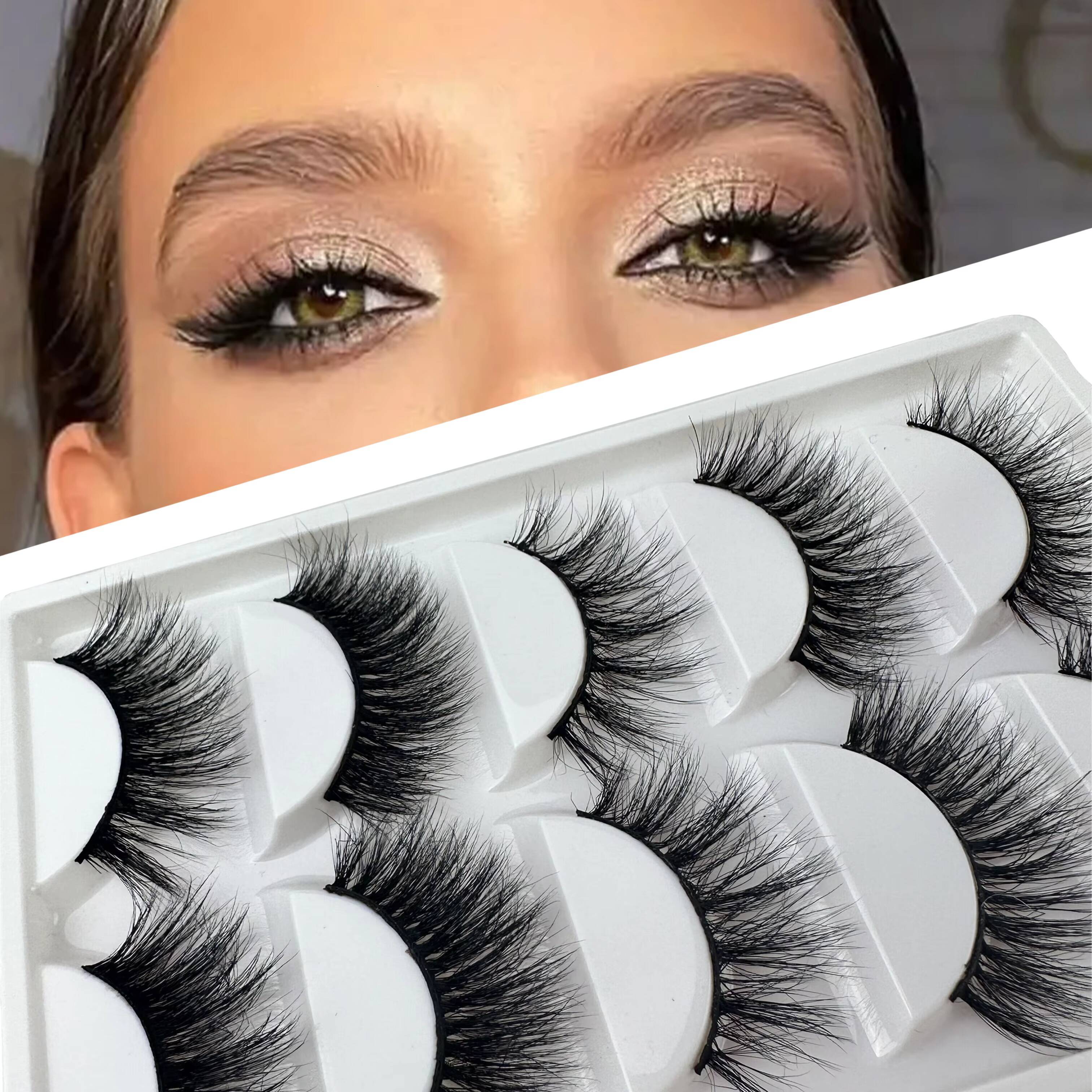 Private Lashes Vendor 16-18MM 3D 5D Wispy Mink Fluffy Mink Eyelash Private Label Mink Lashes Russian Full Strip Eyelashes
